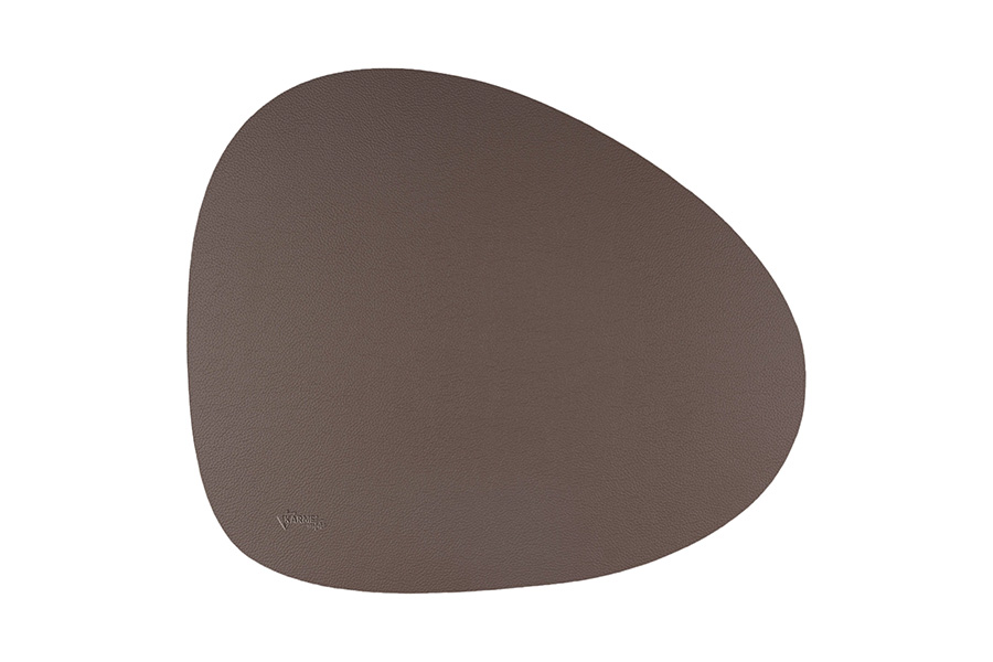Mantel Polipiel Ovalado 37x43 Marrón-Blanco, 12uds x 12pq