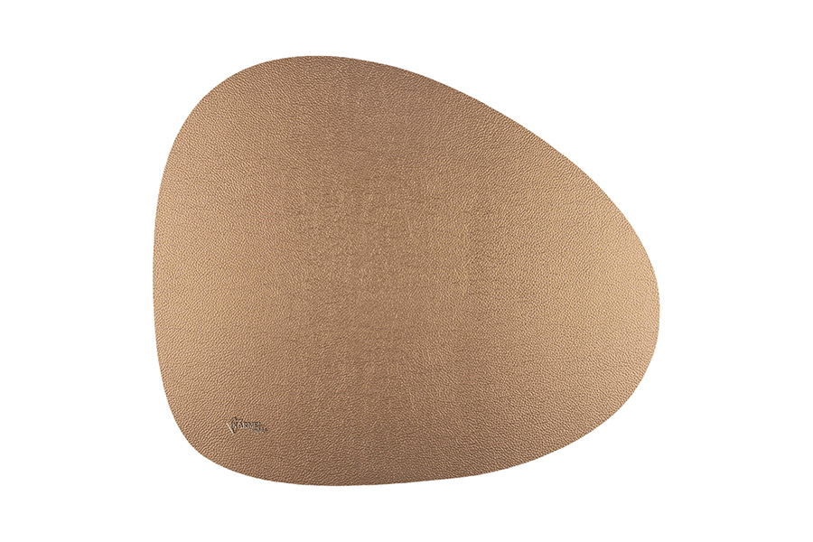 Mantel Polipiel Ovalado 37x43cm Plata-Oro, 12uds x 12pq