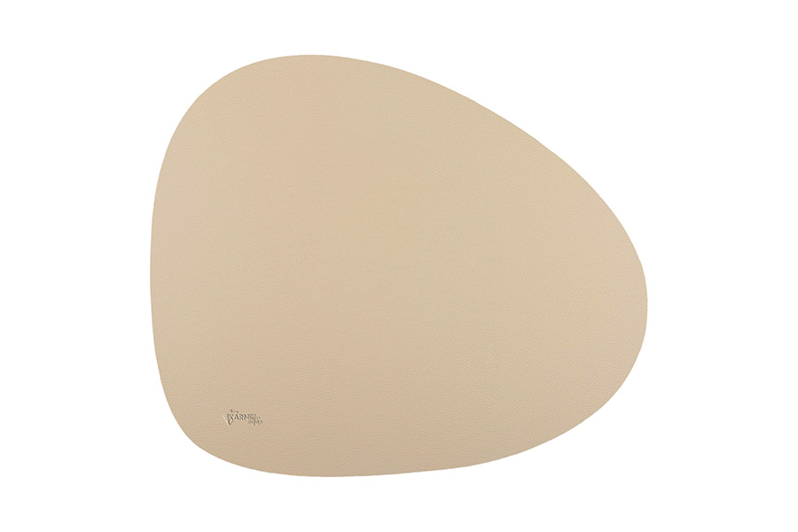 Mantel Polipiel Ovalado 37x43cm Rojo-Crema, 12uds x 12pq