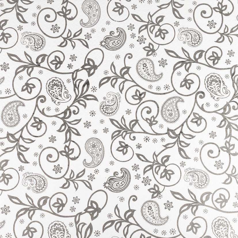 Mantel Papel 100x100cm Deco. Cachemir, 400uds (Retractilado y con código EAN)