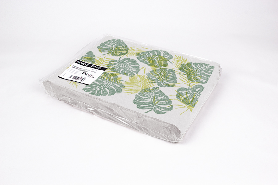Mantel Papel 30x40cm 100gr Deco. Monstera, 500uds (2x250)