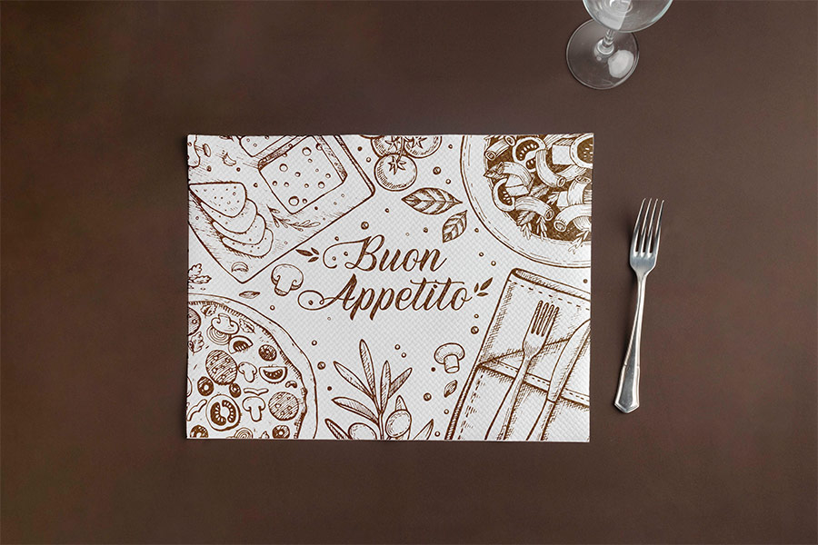 Mantel Papel 30x40cm 40gr Extra Deco. Buon Appetito, 1.000uds (2x500)