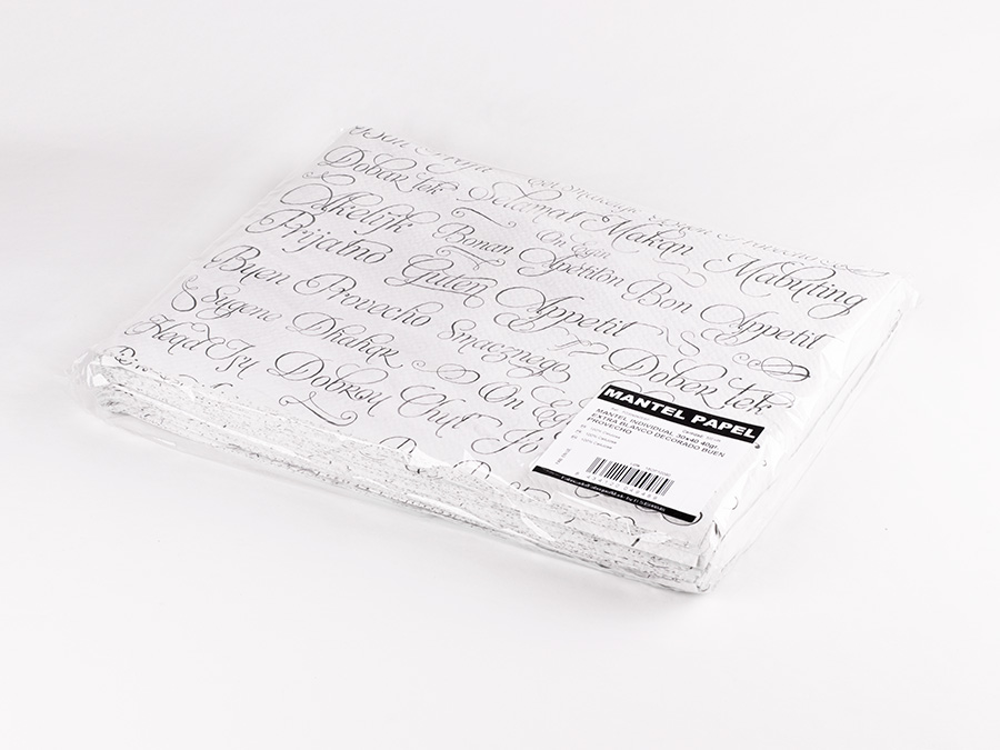 Mantel Papel 30x40cm 40gr Extra Deco. Buen Provecho, 1.000uds (2x500)