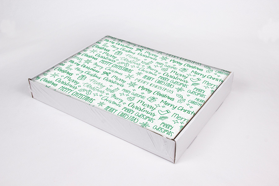 Mantel Papel 30x40cm Deco. Merry Christmas (Tinta Verde), Estuche de 500uds