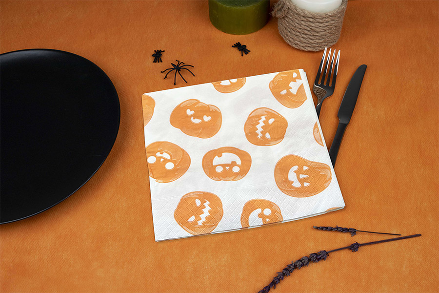 Servilletas 2 Capas 33x33cm Deco. Halloween, 100ud 36pq