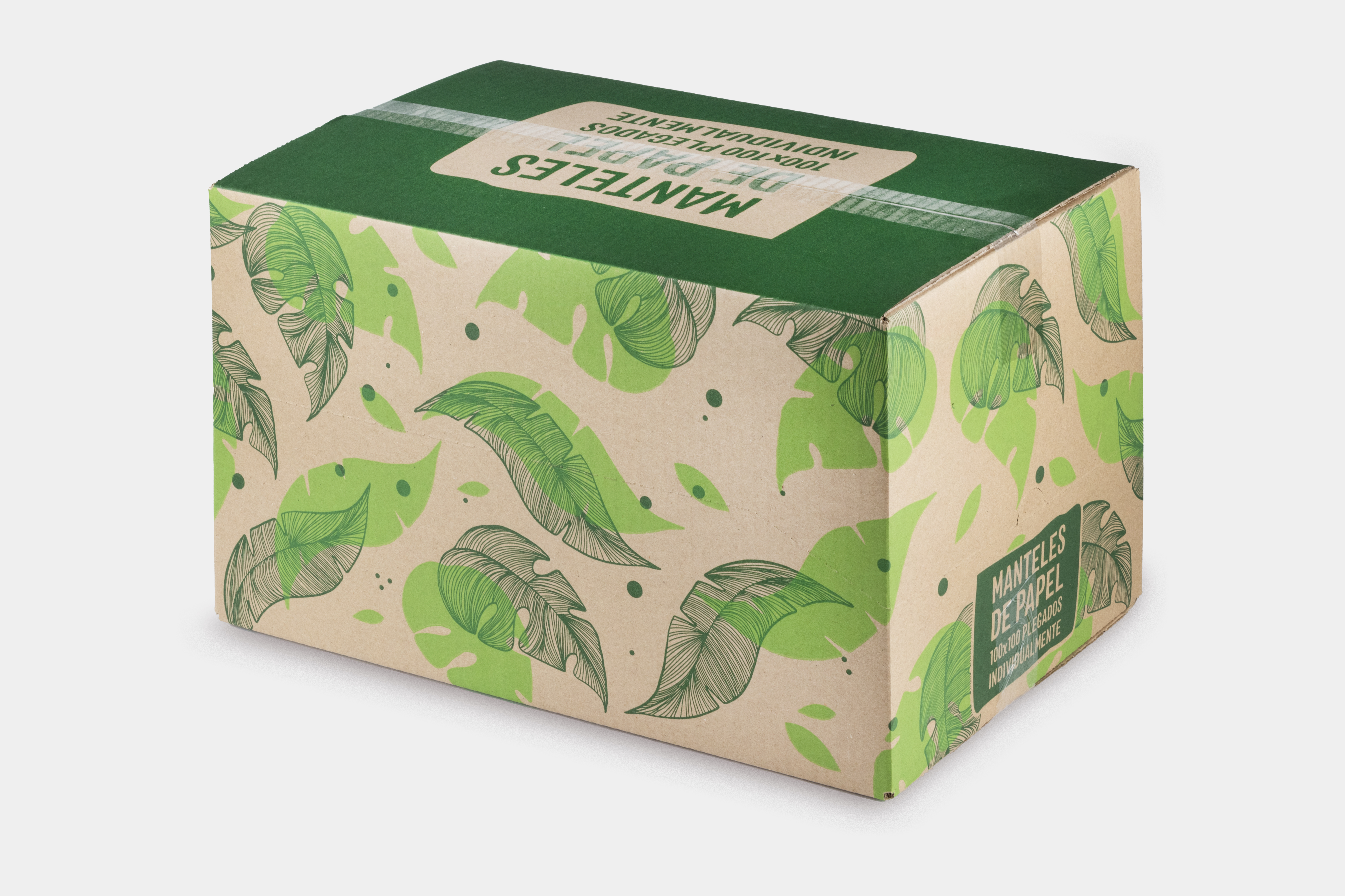 Mantel Papel 100x100cm 35gr Pleg. 1/8 Blanco, 150uds (Embolsado a 10uds y doblado)