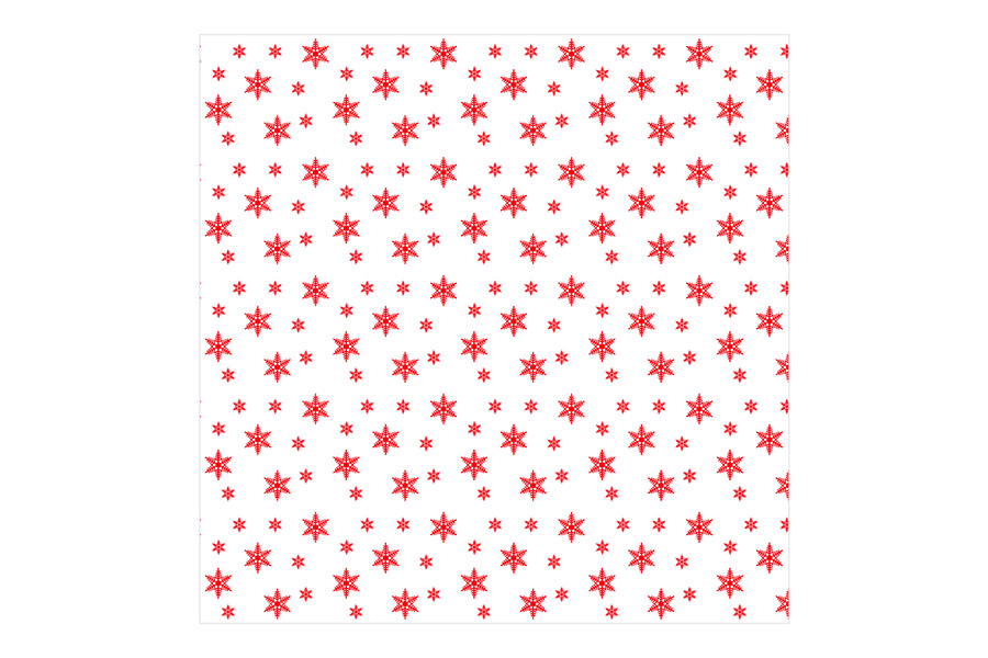 Mantel Papel 100x100cm Pleg. 1/8 Deco. Estrellas (Tinta Roja), 250uds