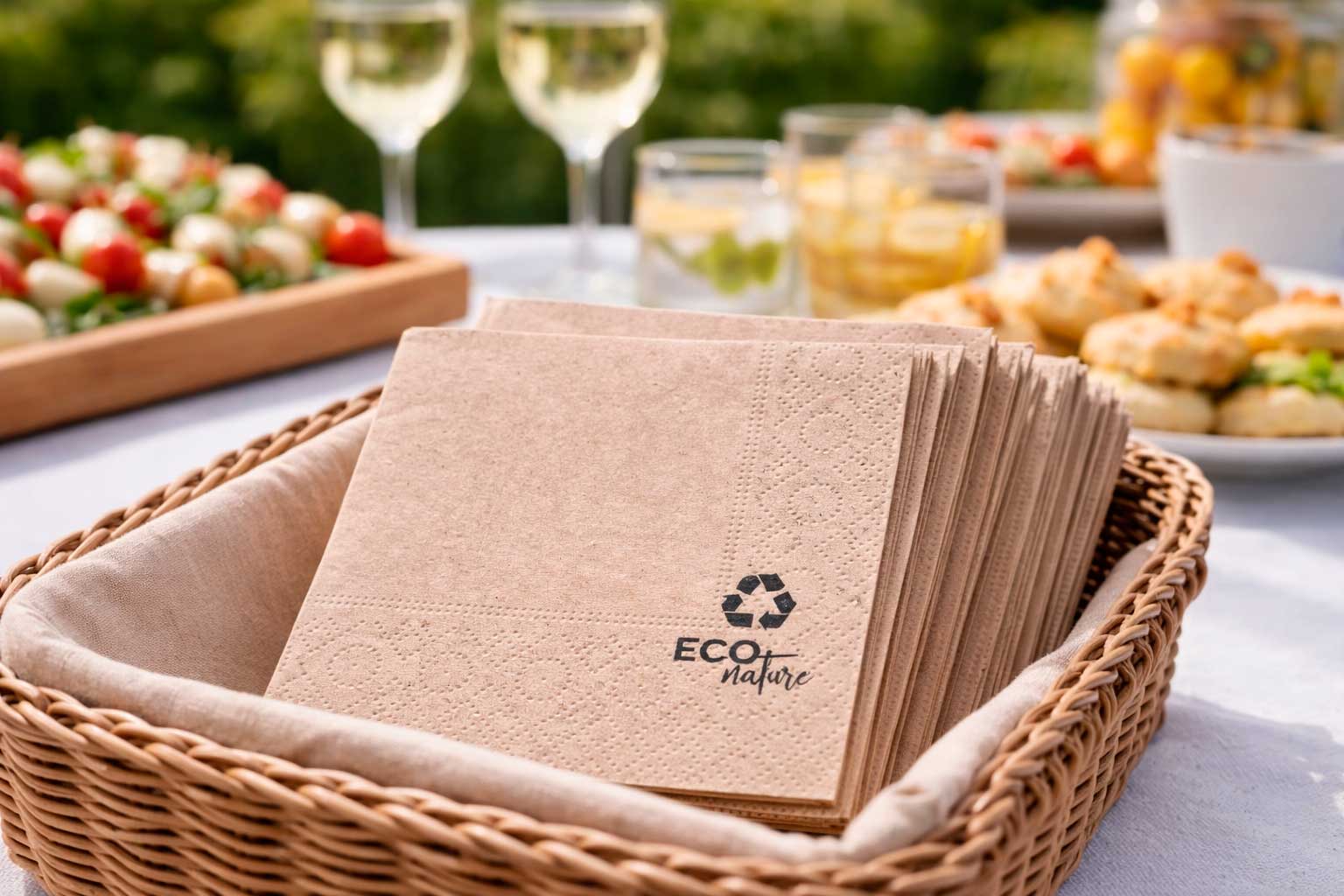 Servilleta Cenefa 20x20cm Eco Nature, 4.800uds