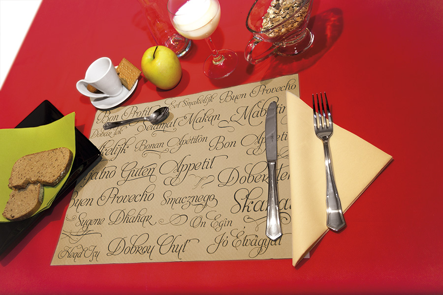 Mantel Papel 35x50cm 40gr Eco Nature Deco. Buen Provecho, 1.000uds