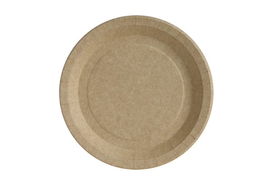 Plato Cartón Antigrasa Mod. Europa 18cm 195gr Kraft, 50uds