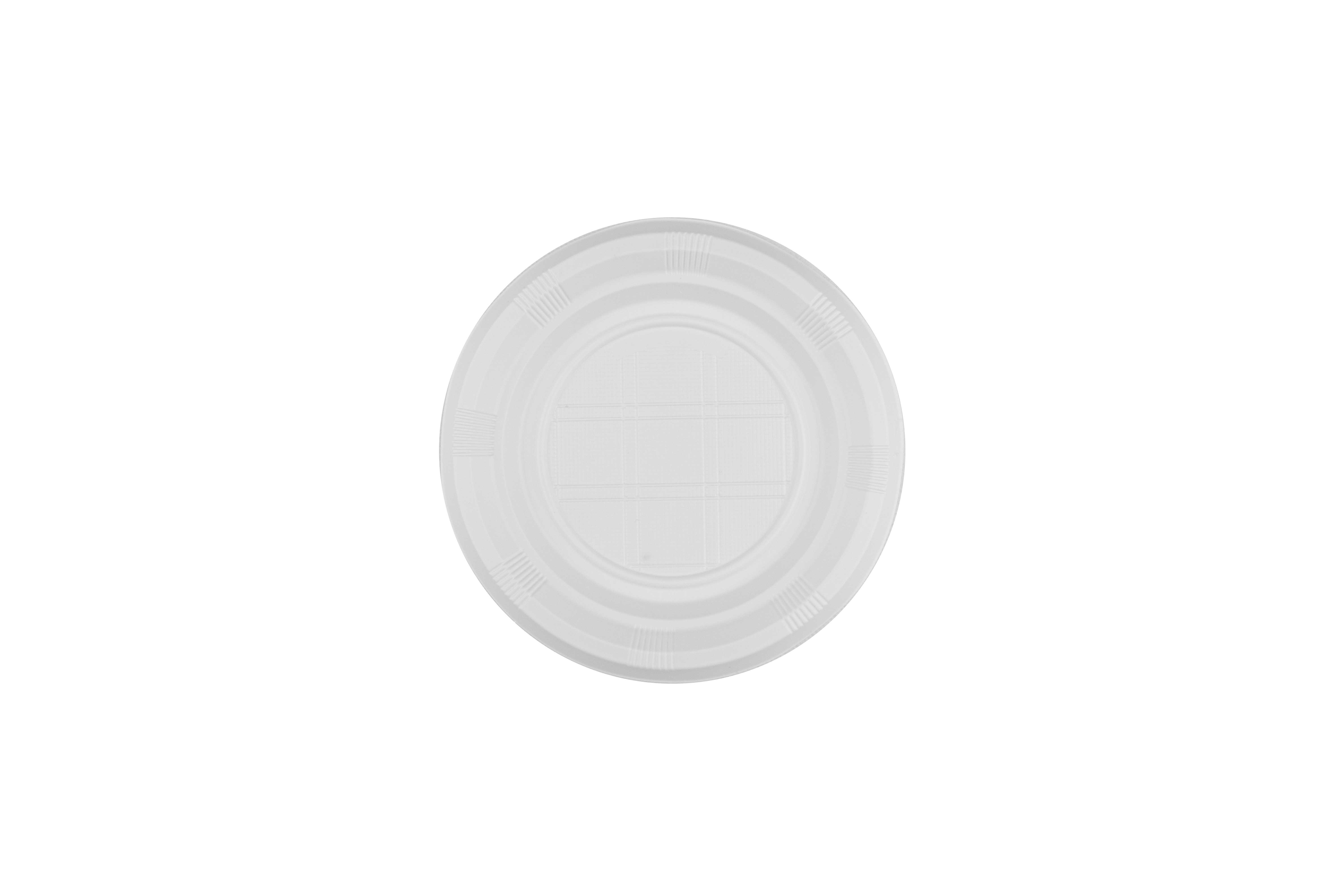 Plato de Postre PS Reutilizable 17cm Blanco, 25uds x 24pq (Caja Expositora)