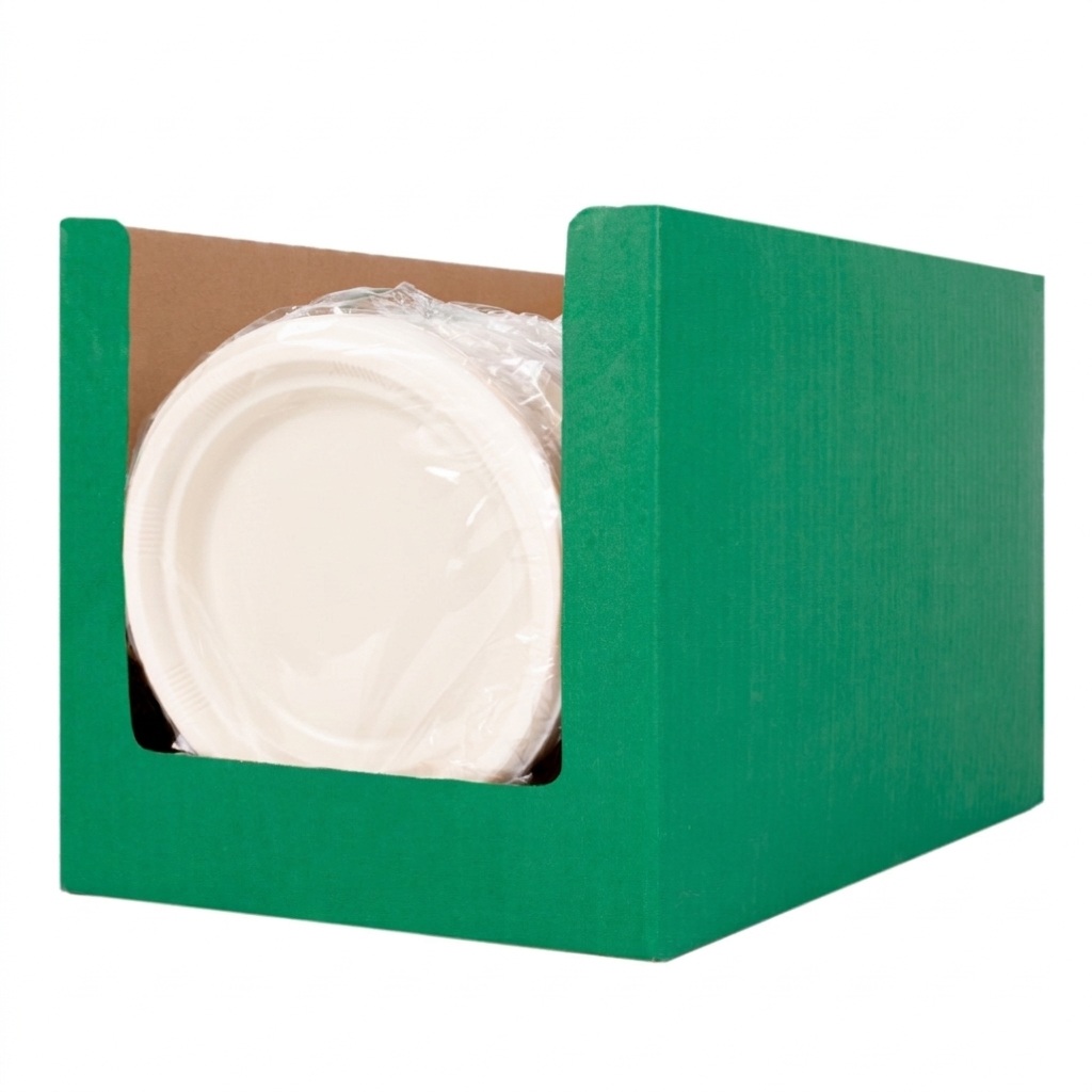 Plato LLano PS Reutilizable 22cm Blanco, 25uds x 20pq (Caja Expositora)