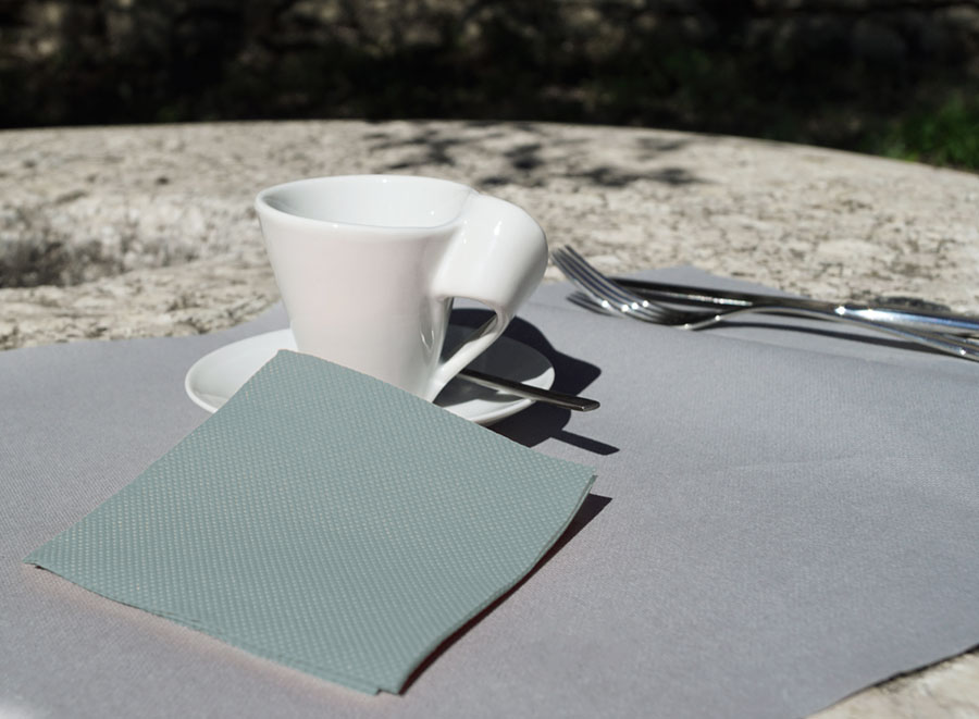 Servilleta Micropunto 20x20cm Gris, 2.400uds