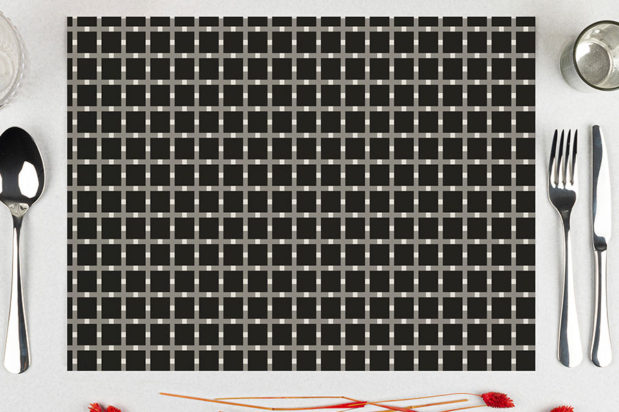 Mantel Papel 28x40,5cm 80gr Deco. Cuadros Negro Imp. Offset, 500uds