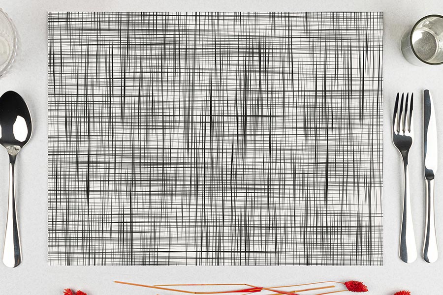 Mantel Papel 28x40,5cm 80gr Deco. Urban Negro Imp. Offset, 500uds