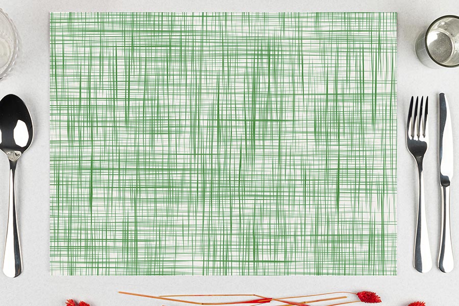 Mantel Papel 28x40,5cm 80gr Deco. Urban Verde Imp. Offset, 500uds