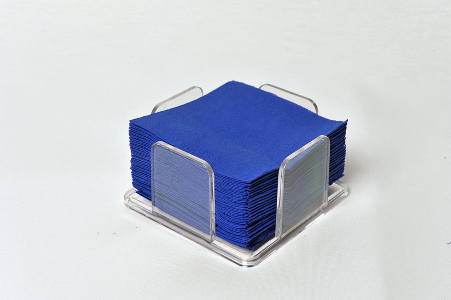 Servilleta Punta Punta 20x20cm Azul, 3.000uds