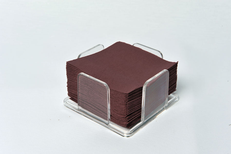 Servilleta Punta Punta 20x20cm Chocolate, 3.000uds