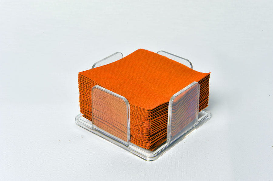 Servilleta Punta Punta 20x20cm Naranja, 3.000uds