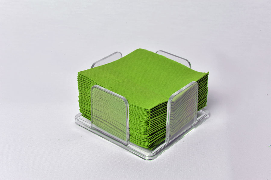 Servilleta Punta Punta 20x20cm Pistacho, 3.000uds