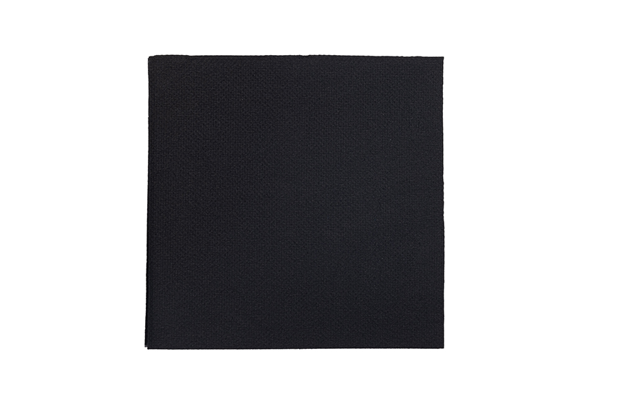 Servilleta Punta Punta 25x25cm Negro, 50uds 28pq