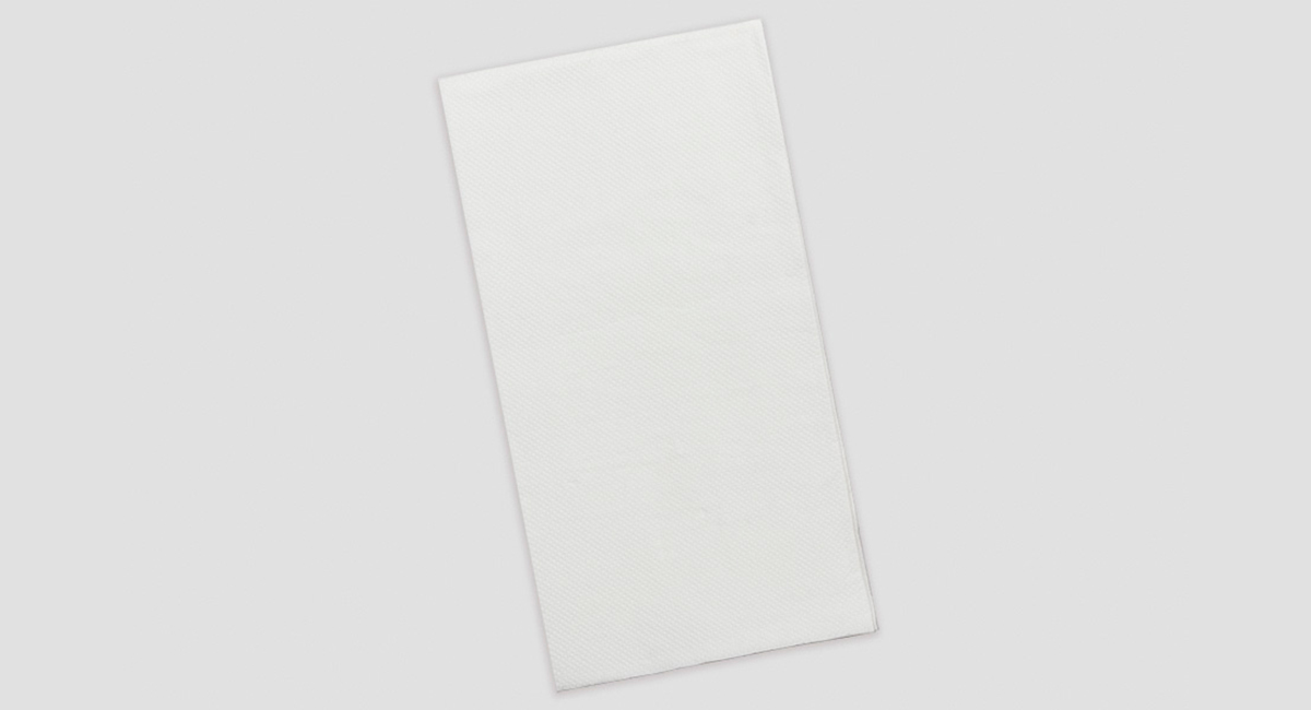 Servilleta Punta Punta 30x40cm Blanco, 2.400uds