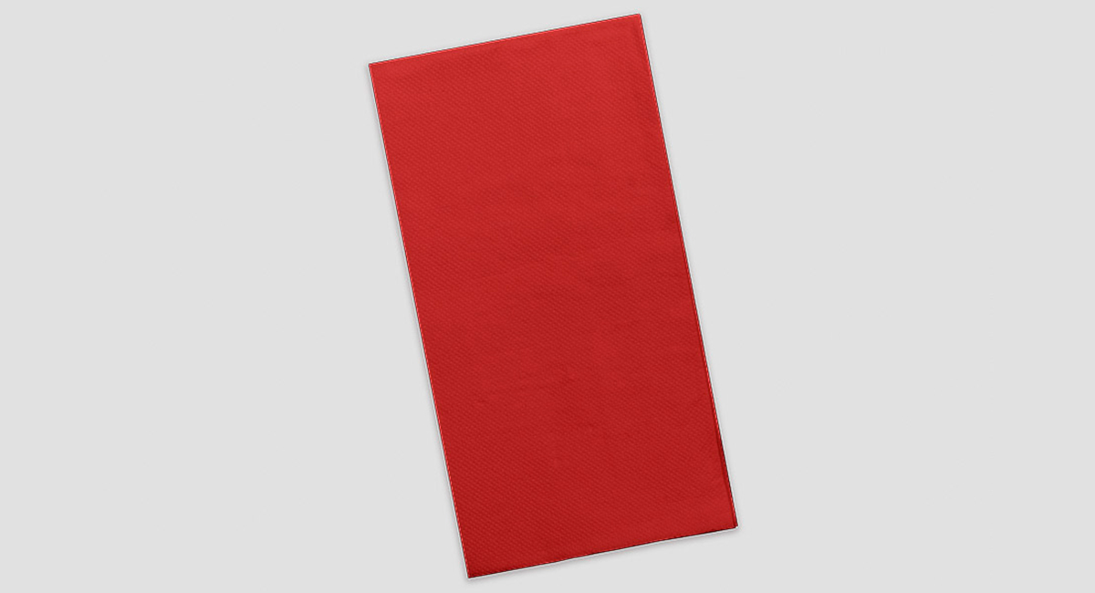 Servilleta Punta Punta 30x40cm Rojo, 1.200uds