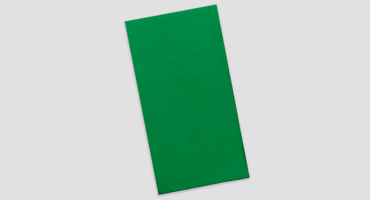 Servilleta Punta Punta 30x40cm Verde, 1.200uds