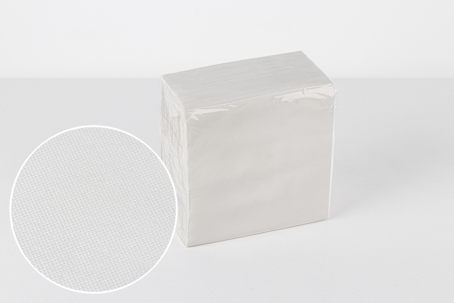 Servilleta Punta Punta 33x33cm Blanco, 50uds 27pq