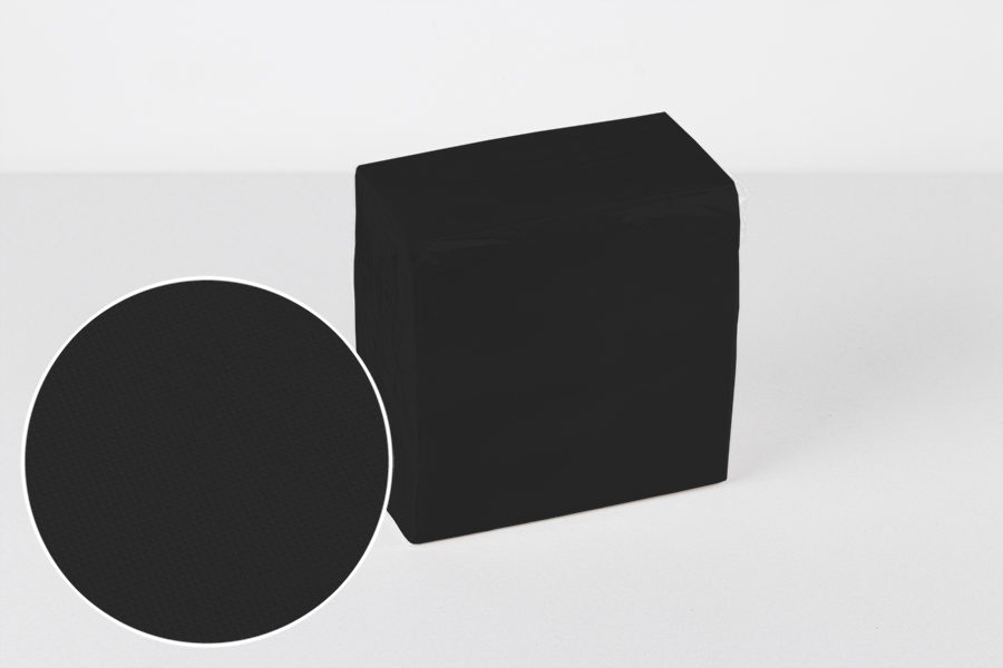 Servilleta Punta Punta 33x33cm Negro, 50uds 27pq