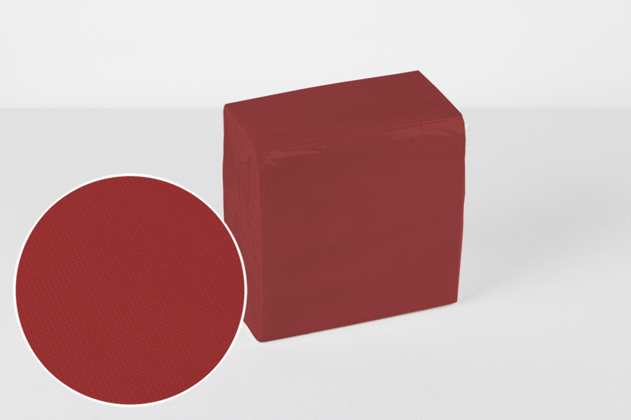 Servilleta Punta Punta 33x33cm Rojo, 50uds 27pq