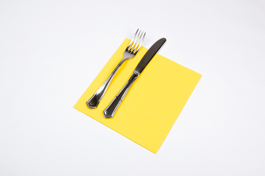 Servilleta Punta Punta 38x38cm Amarillo, 960uds -Sentiment-