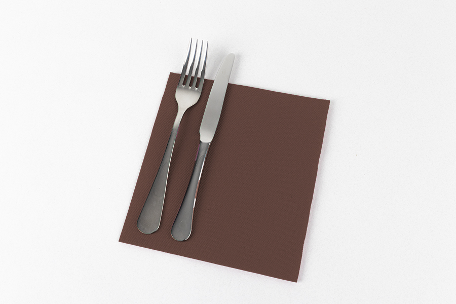 Servilleta Punta Punta 38x38cm Chocolate, 1.200uds