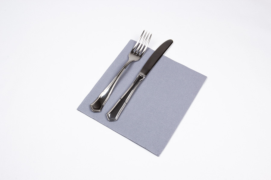 Servilleta Punta Punta 38x38cm Gris, 1.200uds
