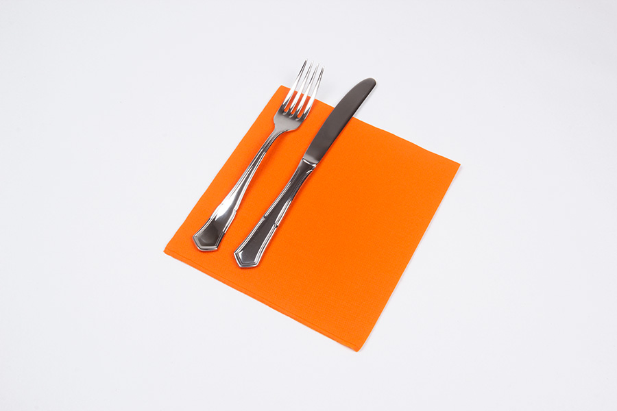 Servilleta Punta Punta 38x38cm Naranja, 1.200uds