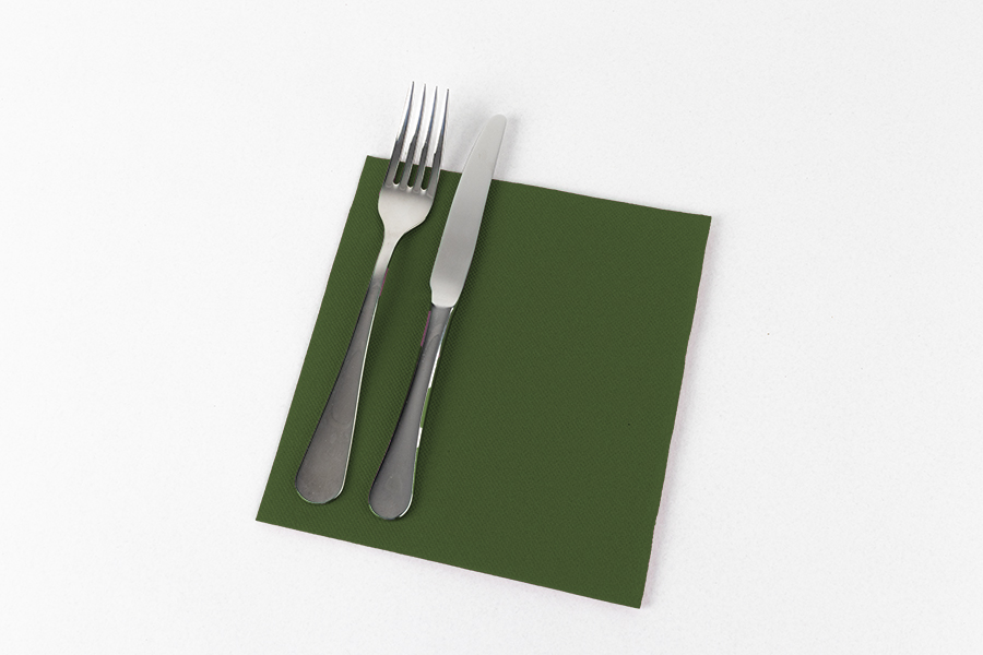 Servilleta Punta Punta 38x38cm Verde, 960uds -Sentiment-