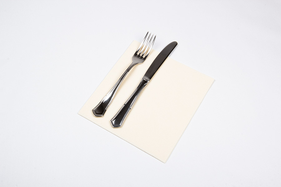 Servilleta Punta Punta 40x40cm Crema, 50uds 24pq