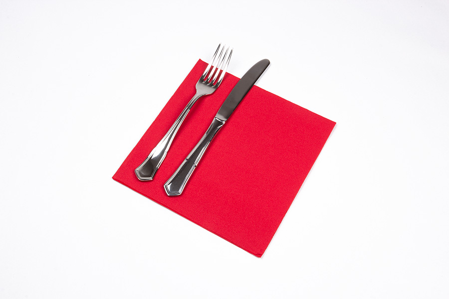 Servilleta Punta Punta 40x40cm Rojo, 50uds 24pq