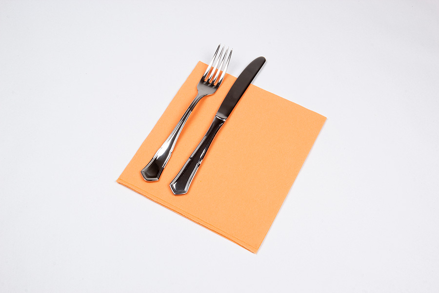 Servilleta Punta Punta 40x40cm Salmón, 50uds 24pq