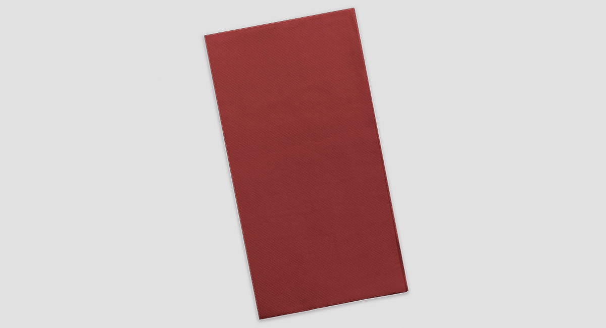 Servilleta Punta Punta 48x48cm 1/8 L Burdeos, 360uds
