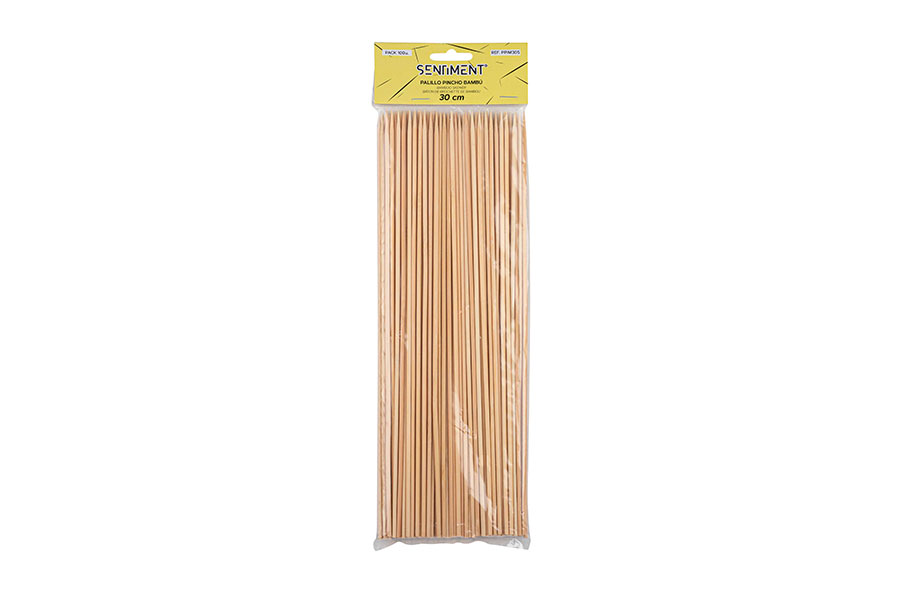 Palillo Pincho Bambú 30cm, 100uds x 20pq