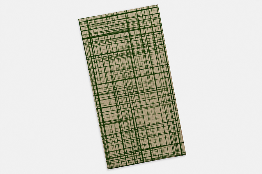 Servilleta Punta Punta 30x40cm 1/6 Eco Nature Deco. Urban Verde, 1.200uds