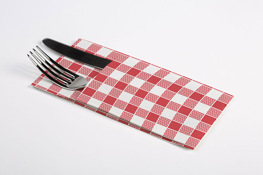 Kangucel Punta Punta 40x40cm Deco. Vichy Rojo, 960uds