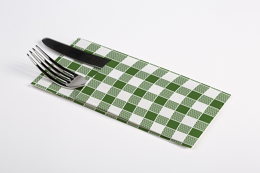 Kangucel Punta Punta 40x40cm Deco. Vichy Verde, 960uds