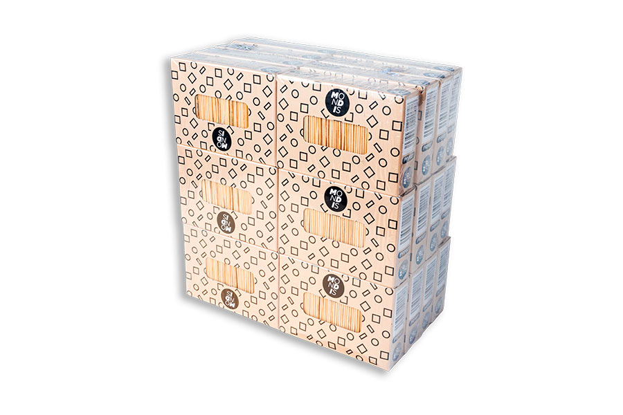 Palillo Redondo Madera Granel, 800uds x 24pq