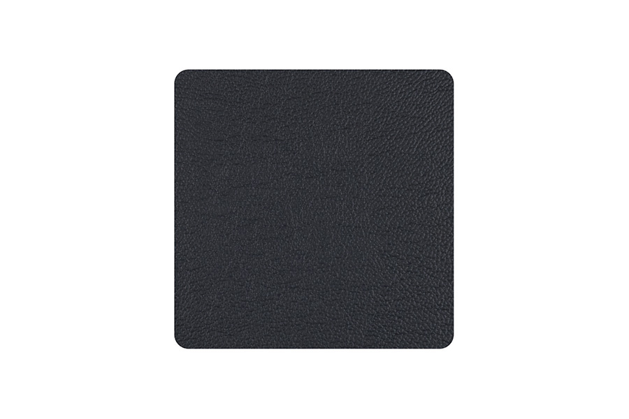 Posavasos Polipiel Cuadrado 10x10cm Gris-Negro, 6uds x 10pq