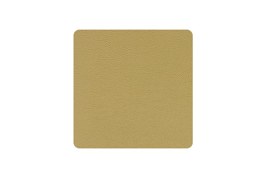 Posavasos Polipiel Cuadrado 10x10cm Verde-Naranja, 6uds x 10pq