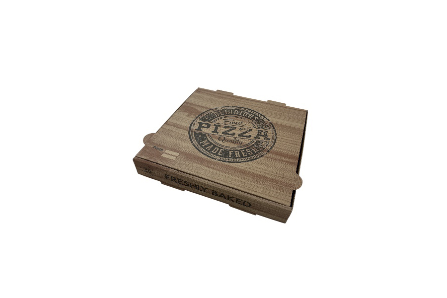Caja Cartón Pizza Natural Mod. "Quality" 26x26cm, 100uds