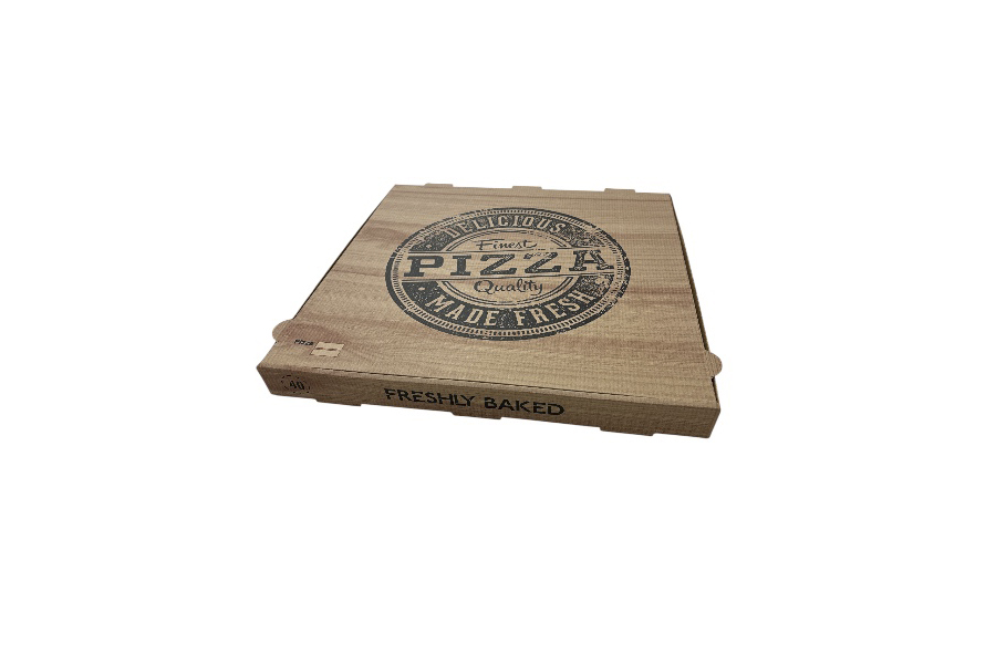 Caja Cartón Pizza Natural Mod. "Quality" 40x40cm, 50uds