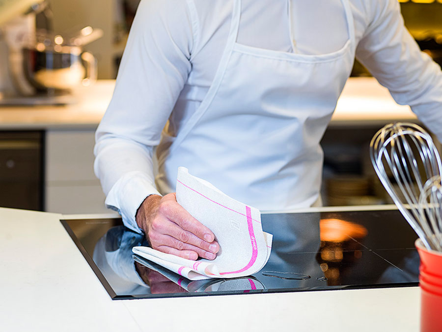 Bayeta Drytech 40x40cm Cenefa Magenta, 5uds/rollo